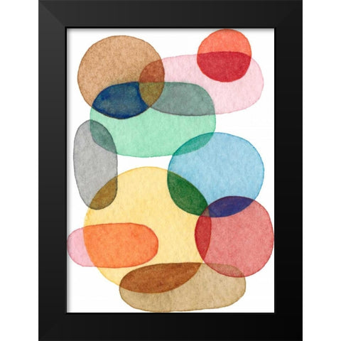 Inked Orbs II Black Modern Wood Framed Art Print by Galapon, Nikki