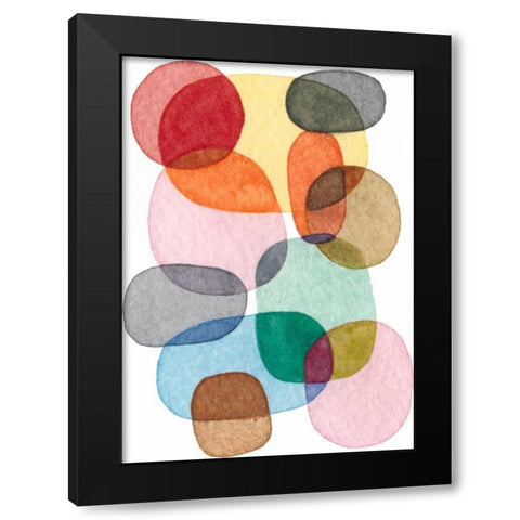 Inked Orbs III Black Modern Wood Framed Art Print by Galapon, Nikki