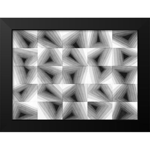Gradient Grays I Black Modern Wood Framed Art Print by Galapon, Nikki
