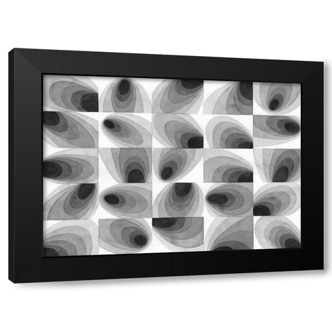 Gradient Grays II Black Modern Wood Framed Art Print with Double Matting by Galapon, Nikki