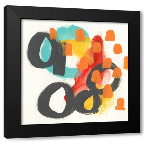 Counting Colors I Black Modern Wood Framed Art Print with Double Matting by Vess, June Erica