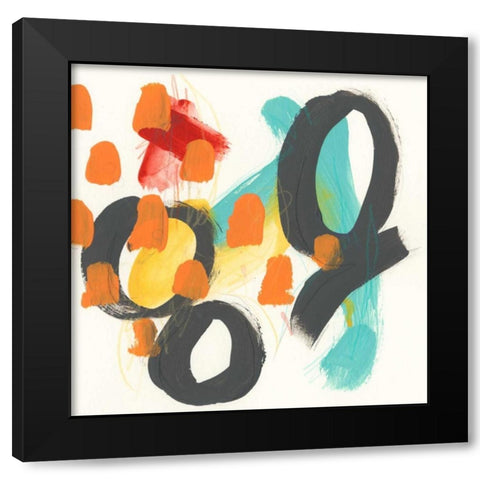 Counting Colors II Black Modern Wood Framed Art Print by Vess, June Erica