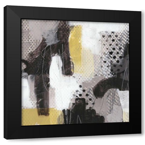 Tonal Gesture I Black Modern Wood Framed Art Print with Double Matting by Vess, June Erica