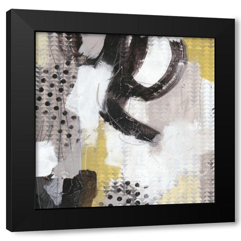 Tonal Gesture II Black Modern Wood Framed Art Print with Double Matting by Vess, June Erica