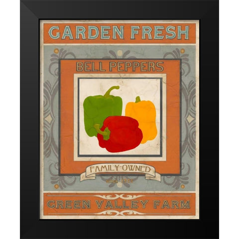 Vintage Produce Sign II Black Modern Wood Framed Art Print by Vess, June Erica