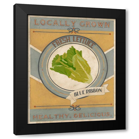 Vintage Produce Sign IV Black Modern Wood Framed Art Print by Vess, June Erica