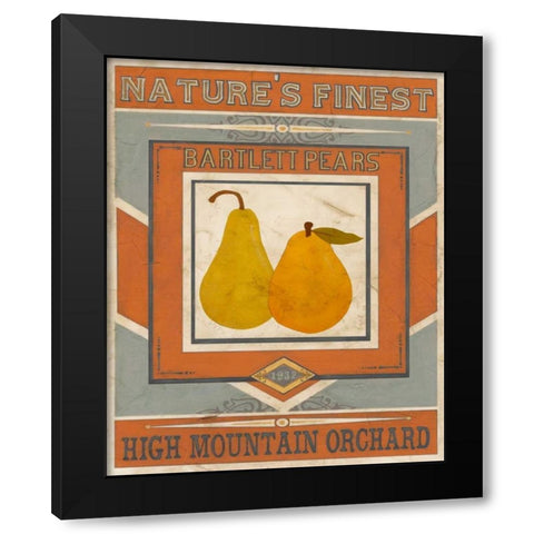 Vintage Produce Sign VII Black Modern Wood Framed Art Print by Vess, June Erica