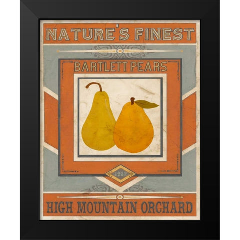 Vintage Produce Sign VII Black Modern Wood Framed Art Print by Vess, June Erica