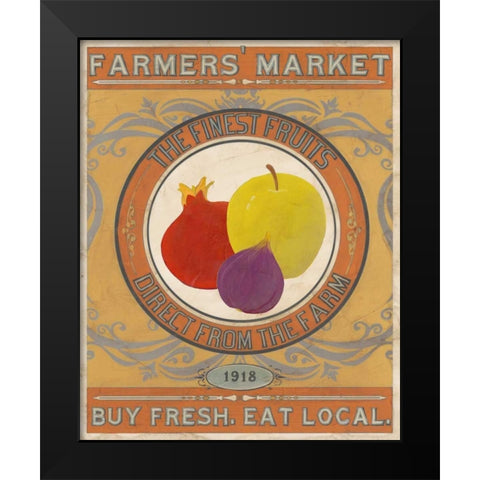 Vintage Produce Sign VIII Black Modern Wood Framed Art Print by Vess, June Erica