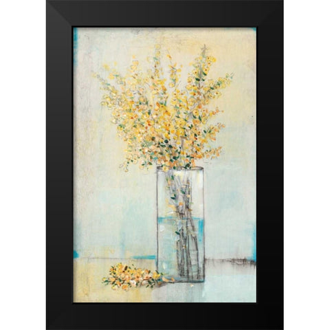 Yellow Spray in Vase I Black Modern Wood Framed Art Print by OToole, Tim