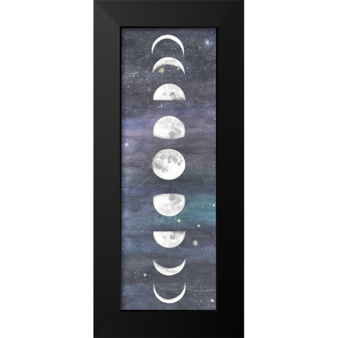 Moon Chart I Black Modern Wood Framed Art Print by McCavitt, Naomi
