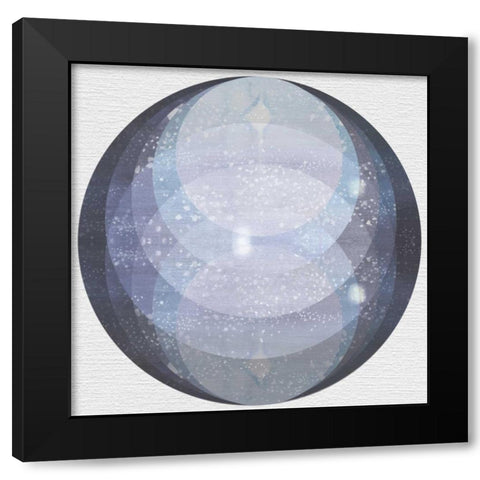 Night Circles Black Modern Wood Framed Art Print with Double Matting by McCavitt, Naomi
