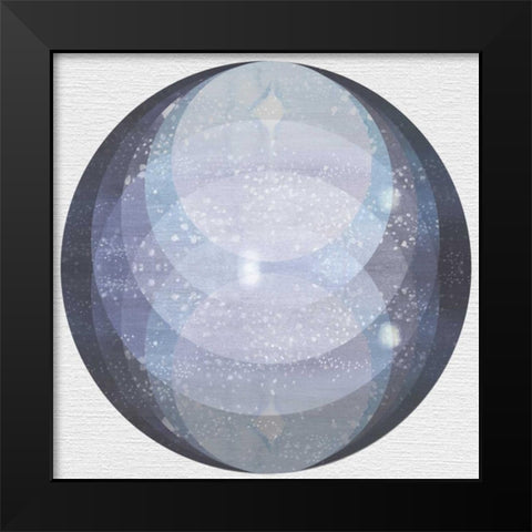 Night Circles Black Modern Wood Framed Art Print by McCavitt, Naomi