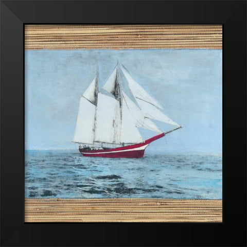 Seagrass Nautical I Black Modern Wood Framed Art Print by McCavitt, Naomi