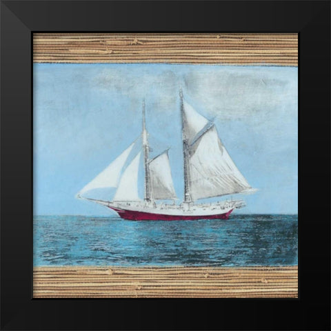 Seagrass Nautical II Black Modern Wood Framed Art Print by McCavitt, Naomi