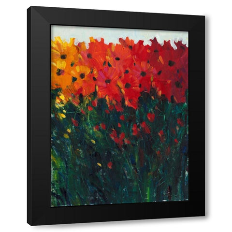 Color Spectrum Flowers I Black Modern Wood Framed Art Print with Double Matting by OToole, Tim