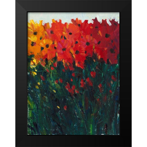 Color Spectrum Flowers I Black Modern Wood Framed Art Print by OToole, Tim