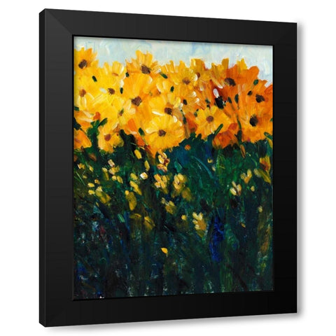 Color Spectrum Flowers II Black Modern Wood Framed Art Print with Double Matting by OToole, Tim