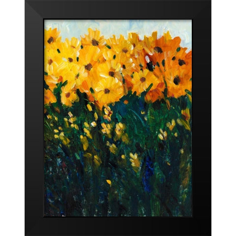 Color Spectrum Flowers II Black Modern Wood Framed Art Print by OToole, Tim