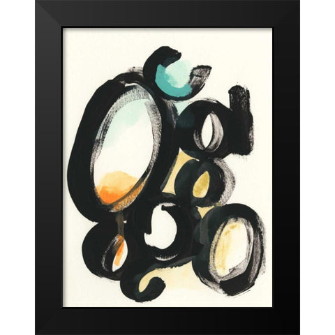 Cellular Structure I Black Modern Wood Framed Art Print by Vess, June Erica