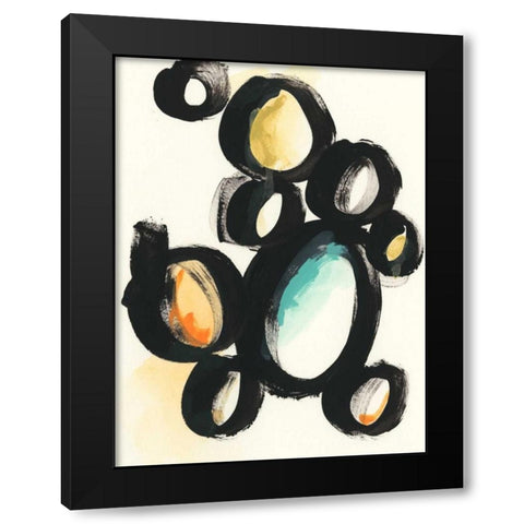 Cellular Structure II Black Modern Wood Framed Art Print by Vess, June Erica