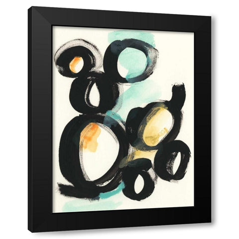 Cellular Structure III Black Modern Wood Framed Art Print by Vess, June Erica