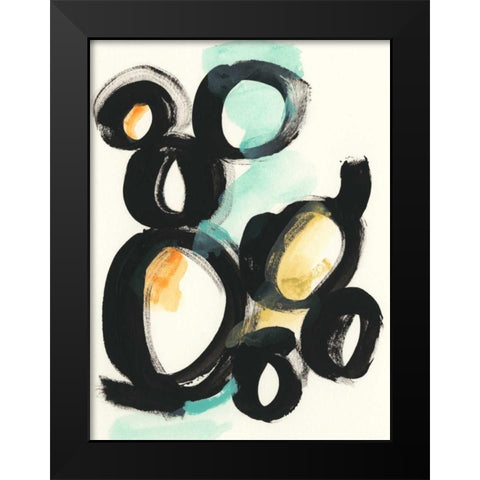 Cellular Structure III Black Modern Wood Framed Art Print by Vess, June Erica