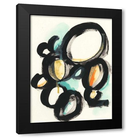 Cellular Structure IV Black Modern Wood Framed Art Print with Double Matting by Vess, June Erica