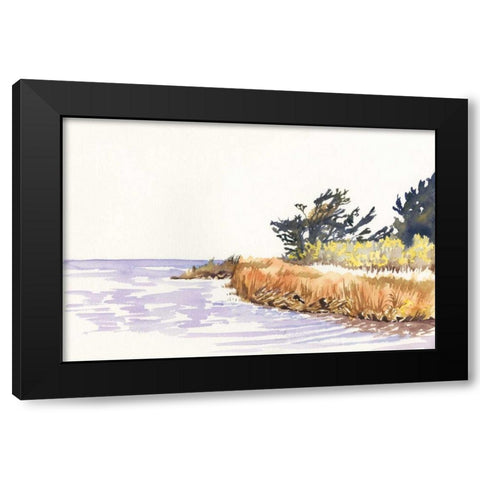 Solitary Coastline III Black Modern Wood Framed Art Print by Miller, Dianne