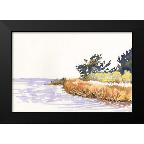 Solitary Coastline III Black Modern Wood Framed Art Print by Miller, Dianne