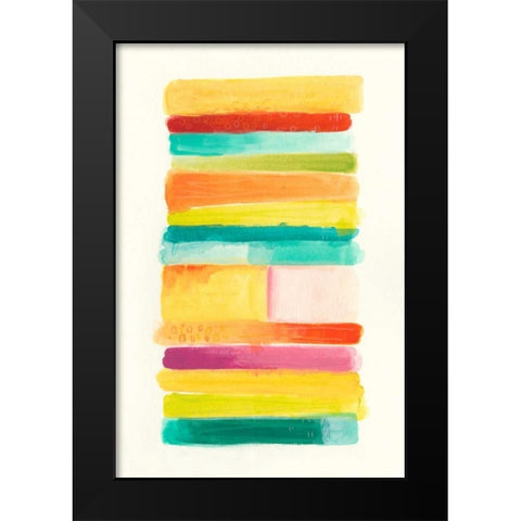 Layer Cake I Black Modern Wood Framed Art Print by Vess, June Erica