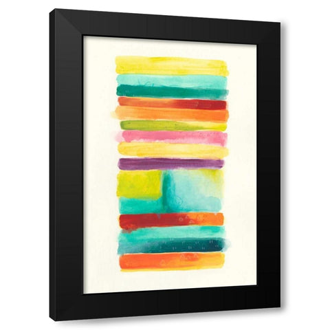 Layer Cake II Black Modern Wood Framed Art Print with Double Matting by Vess, June Erica