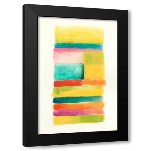 Layer Cake IV Black Modern Wood Framed Art Print with Double Matting by Vess, June Erica