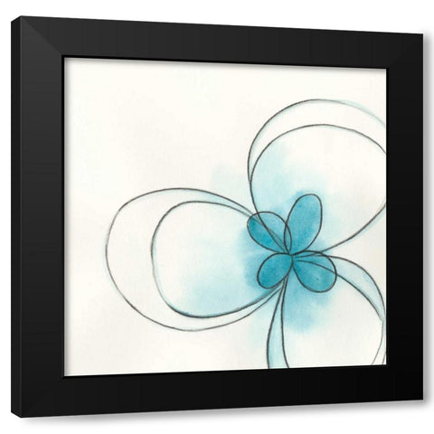 Floral Gesture II Black Modern Wood Framed Art Print by Vess, June Erica