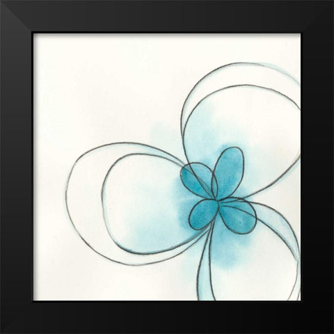 Floral Gesture II Black Modern Wood Framed Art Print by Vess, June Erica