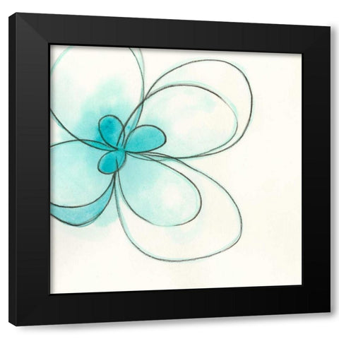 Floral Gesture III Black Modern Wood Framed Art Print by Vess, June Erica