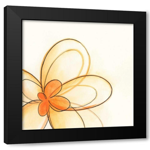Floral Gesture IV Black Modern Wood Framed Art Print by Vess, June Erica
