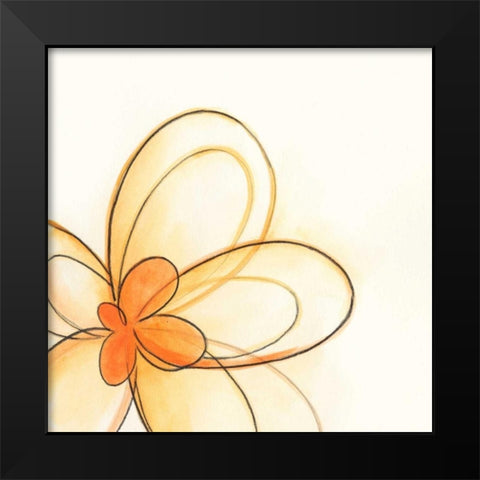 Floral Gesture IV Black Modern Wood Framed Art Print by Vess, June Erica