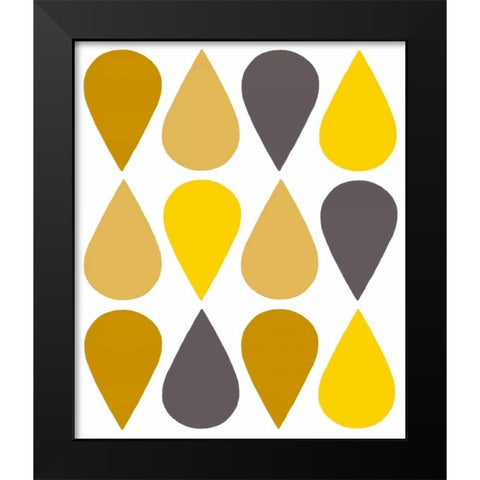 Raindrops III Black Modern Wood Framed Art Print by Zarris, Chariklia