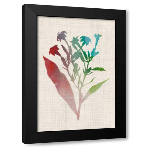 Watercolor Plants II Black Modern Wood Framed Art Print with Double Matting by McCavitt, Naomi