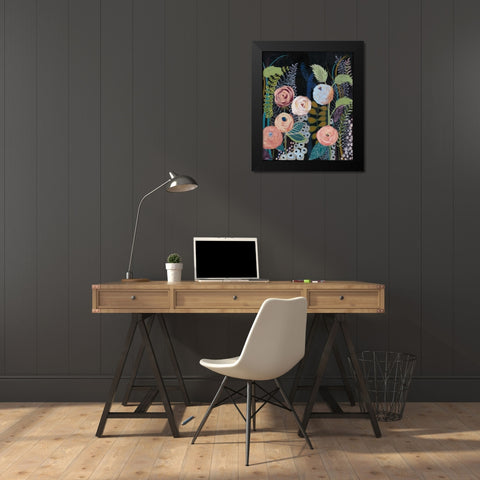Diverging Blooms I Black Modern Wood Framed Art Print by Popp, Grace