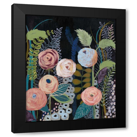 Diverging Blooms I Black Modern Wood Framed Art Print by Popp, Grace