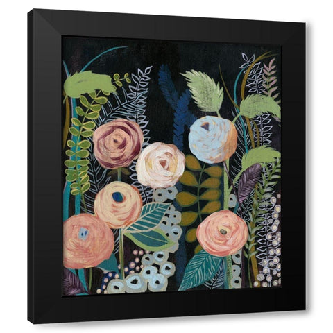 Diverging Blooms I Black Modern Wood Framed Art Print with Double Matting by Popp, Grace