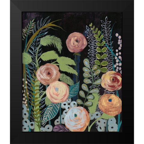 Diverging Blooms II Black Modern Wood Framed Art Print by Popp, Grace