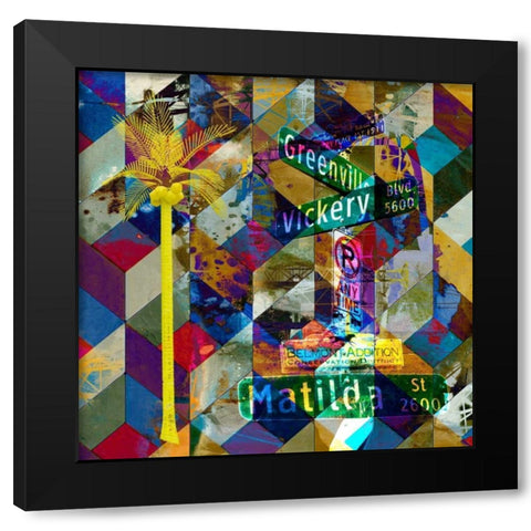 Greenville and Matilda - Dallas Black Modern Wood Framed Art Print by Jasper, Sisa
