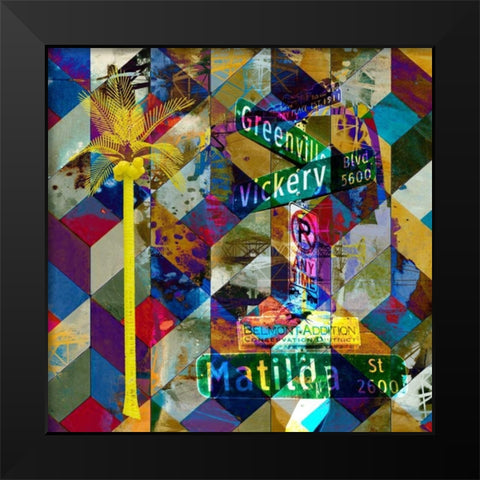 Greenville and Matilda - Dallas Black Modern Wood Framed Art Print by Jasper, Sisa