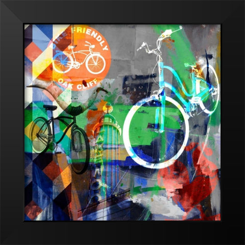 Lakewood Bikes - Dallas Black Modern Wood Framed Art Print by Jasper, Sisa