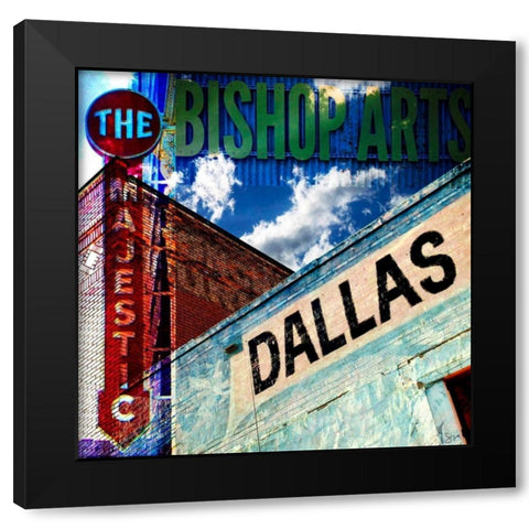 Bishop Art - Dallas Black Modern Wood Framed Art Print by Jasper, Sisa