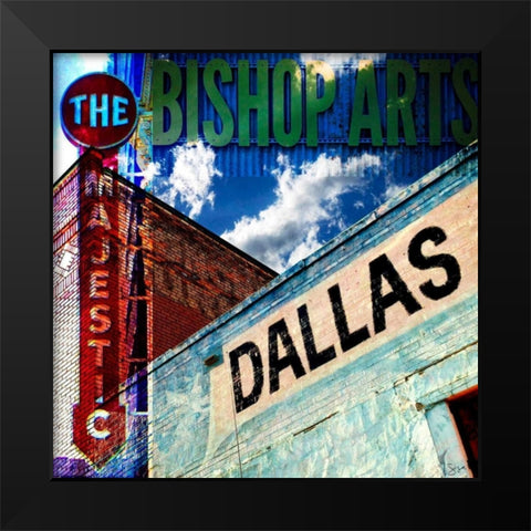 Bishop Art - Dallas Black Modern Wood Framed Art Print by Jasper, Sisa