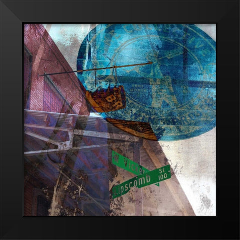 Vickery Bars - Ft. Worth Black Modern Wood Framed Art Print by Jasper, Sisa